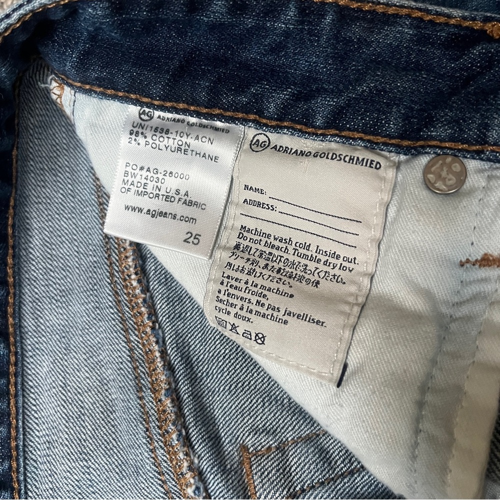AG Adriano Goldschmied Women’s Distressed Pencil Blue Denim Skirt, size 25 - Picture 5 of 5